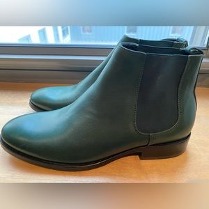 COS green leather boots. Size 41. Never worn!
